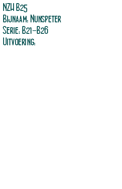 NZH B25
Bijnaam: Nunspeter
Serie: B21-B26
Uitvoering: 